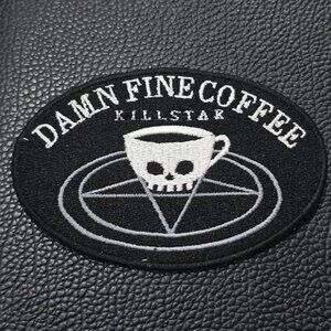 Killstar ✦ Coffee Patch ✦ Gothic Occult Skull Mug Pentagram Embroidered OS